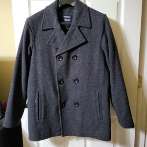 Roundtree & Yorke Dark Gray Pea Coat